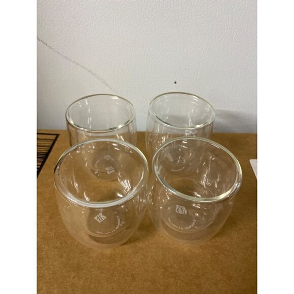 Set of 4 Henckles Zwilling Sorento Double Wall Glassware  for Expresso Coff - Picture 3 of 7